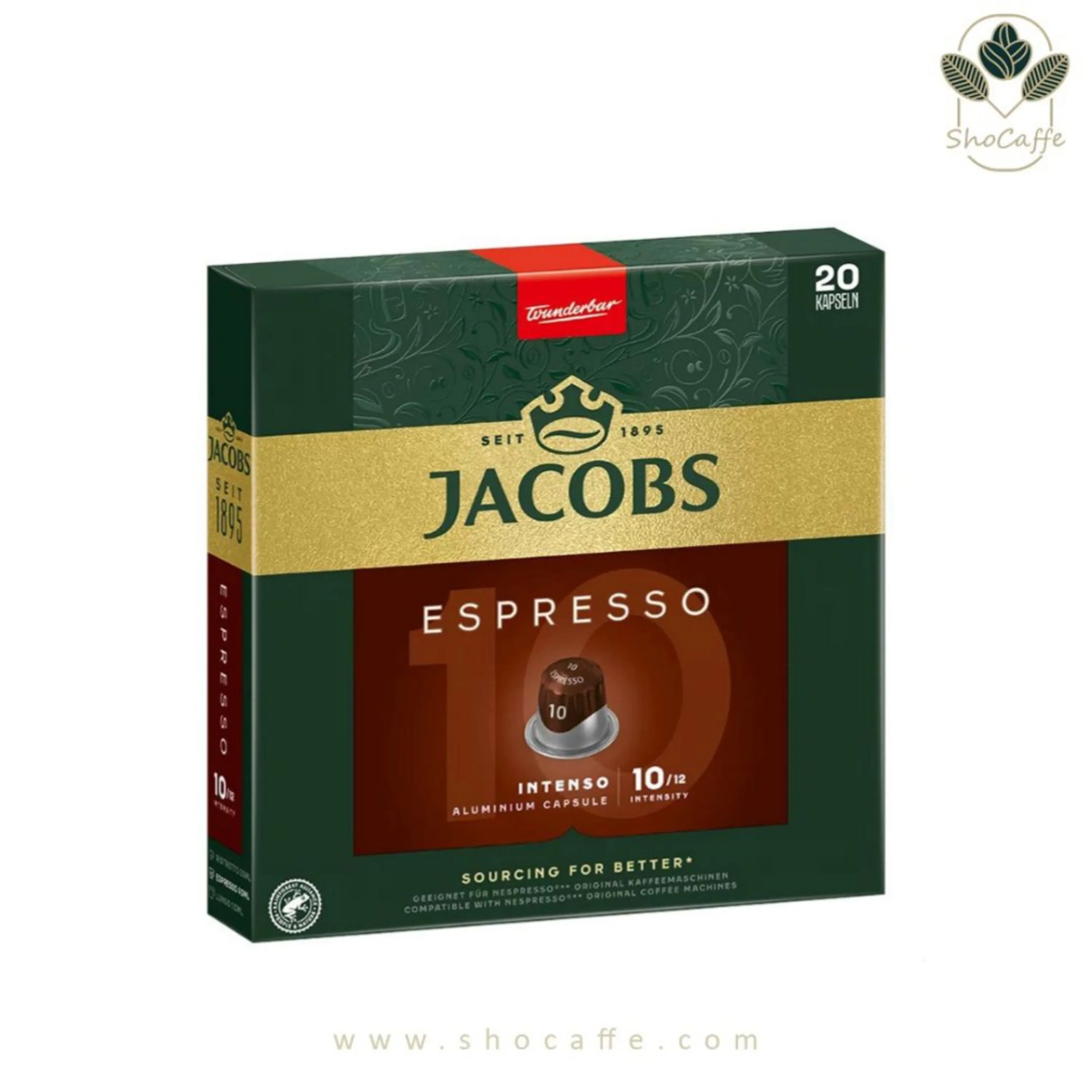 کپسول قهوه جاکوبز مدل اسپرسو اینتنسو Espresso Intenso-بسته 20 عددی